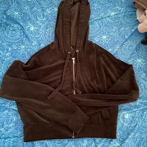 Forever 21 Cropped Zip-up Hoodie